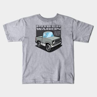 Silver Cloud Iridescent - Power Wagon (White Base) Kids T-Shirt